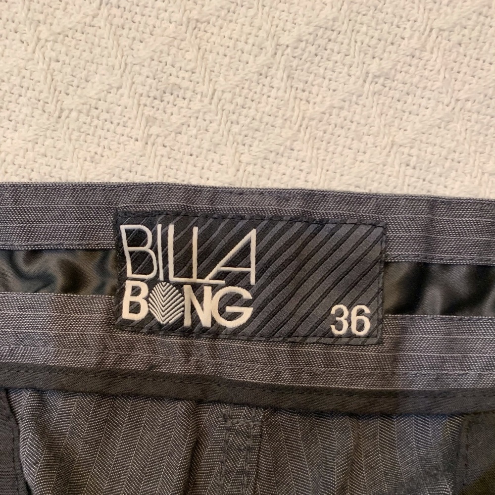 Billabong Men Casual Outdoor Pinstripe Flat Front Shorts Black Size 36 - Picture 3 of 3